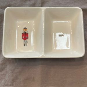 Rae Dunn nuts bowl divided soldier nutcracker holiday party wear